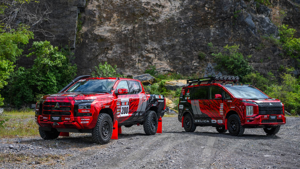 2024 Mitsubishi Triton AXCR rally ute with Delica