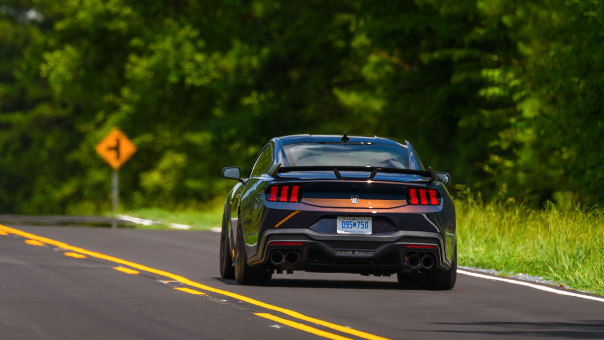 Ford Mustang Dark Horse 2024 rear driving