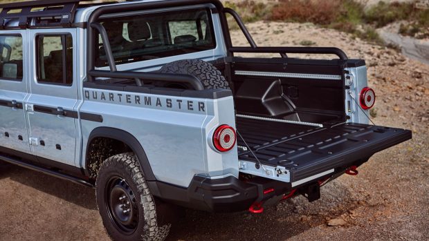 2023 Ineos Grenadier Quartermaster rear 3/4 tailgate down