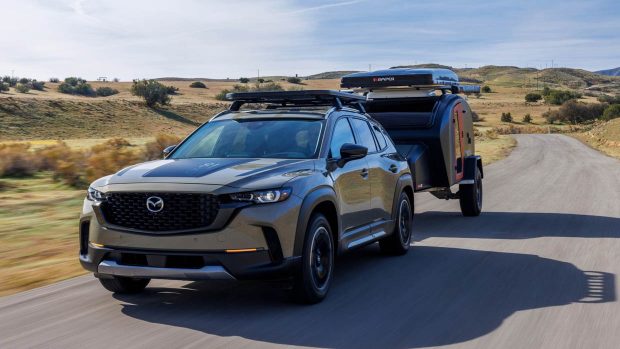 2023 Mazda CX-50 towing camper trailer