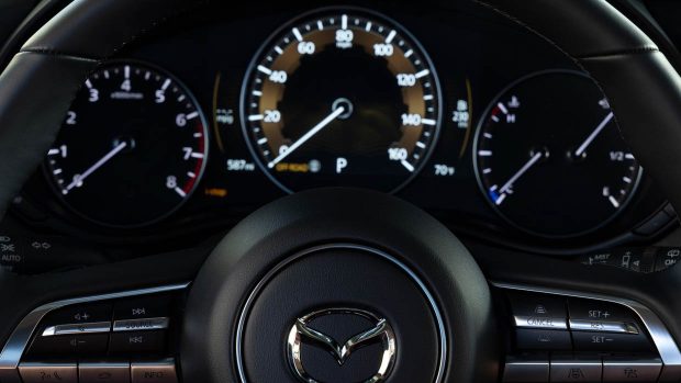 2023 Mazda CX-50 driving cluster and steering wheel