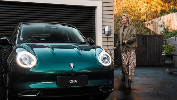 GWM wall charger with Ora car