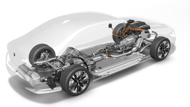 2024 BMW 520i see-through image of drivetrain