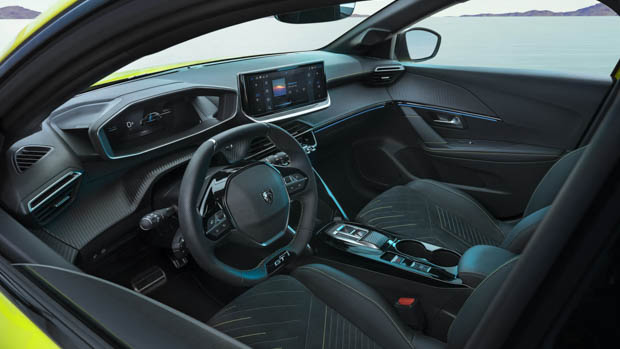 2024 Peugeot E-208 interior wide shot