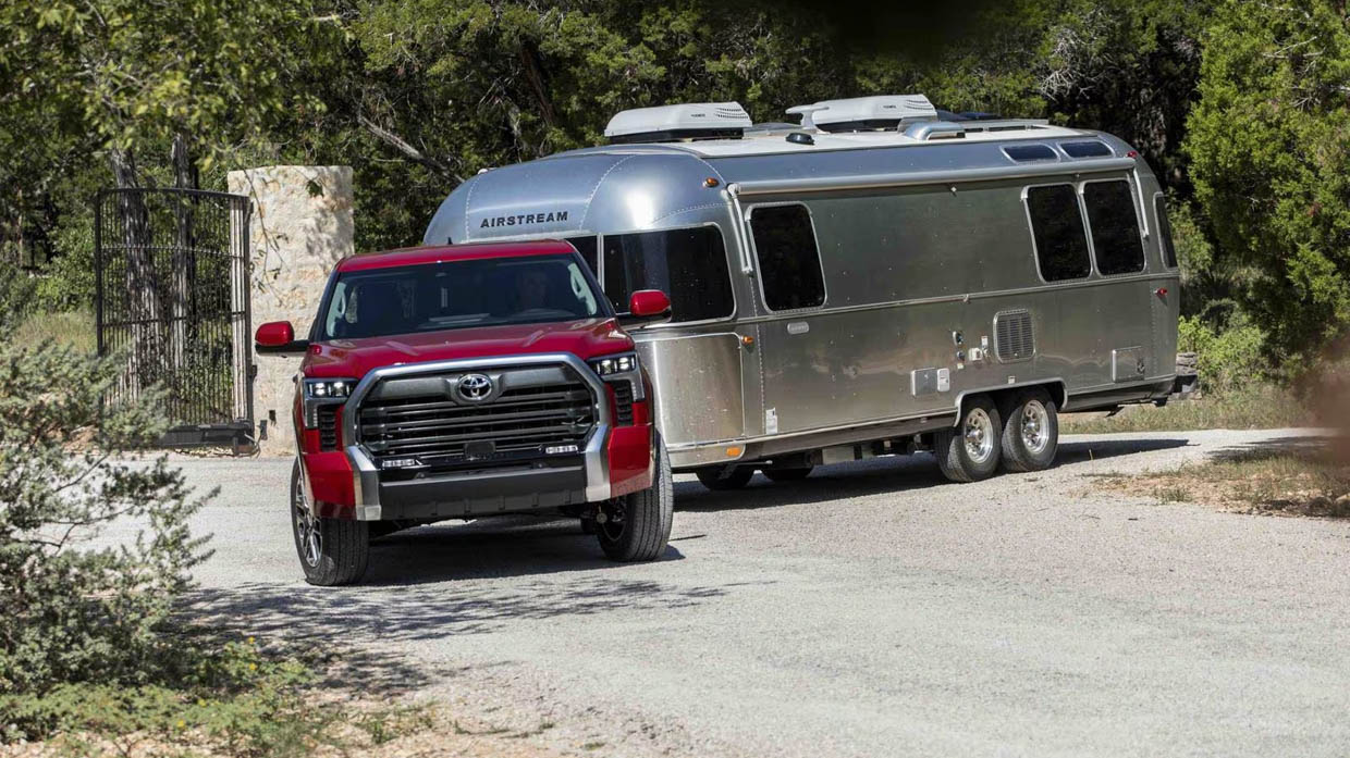2023 Toyota Tundra Limited pulling Airstream caravan