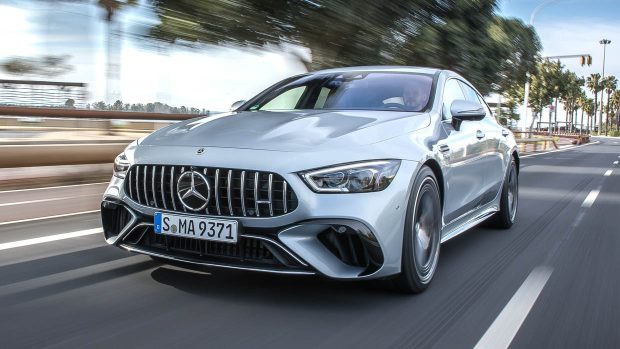 2023 Mercedes-AMG GT 63 S E Performance front end driving shot