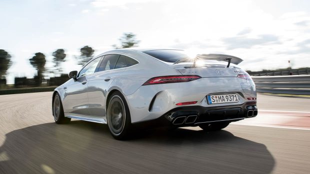 2023 Mercedes-AMG GT 63 S E Performance rear end on track