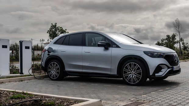 2024 Mercedes-Benz EQE SUV charging side profile