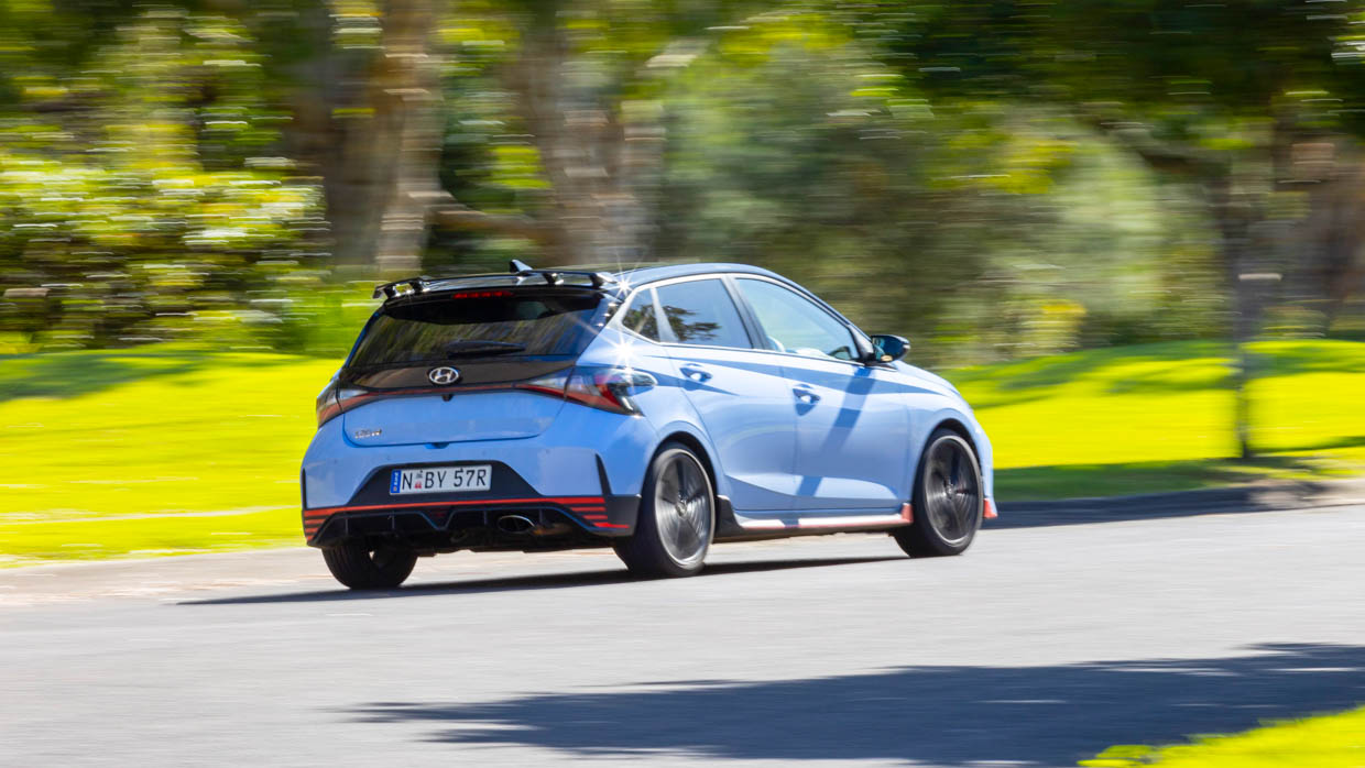 Hyundai i20N 2023 hill climb rear 3/4