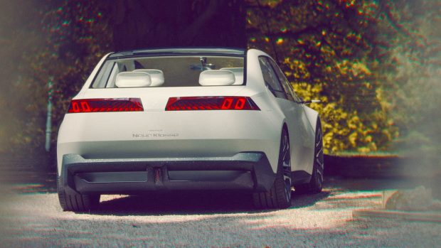 BMW Vision Neue Klasse 2024 white rear three quarter