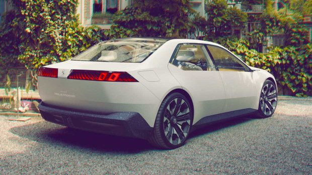 BMW Vision Neue Klasse 2024 white rear three quarter
