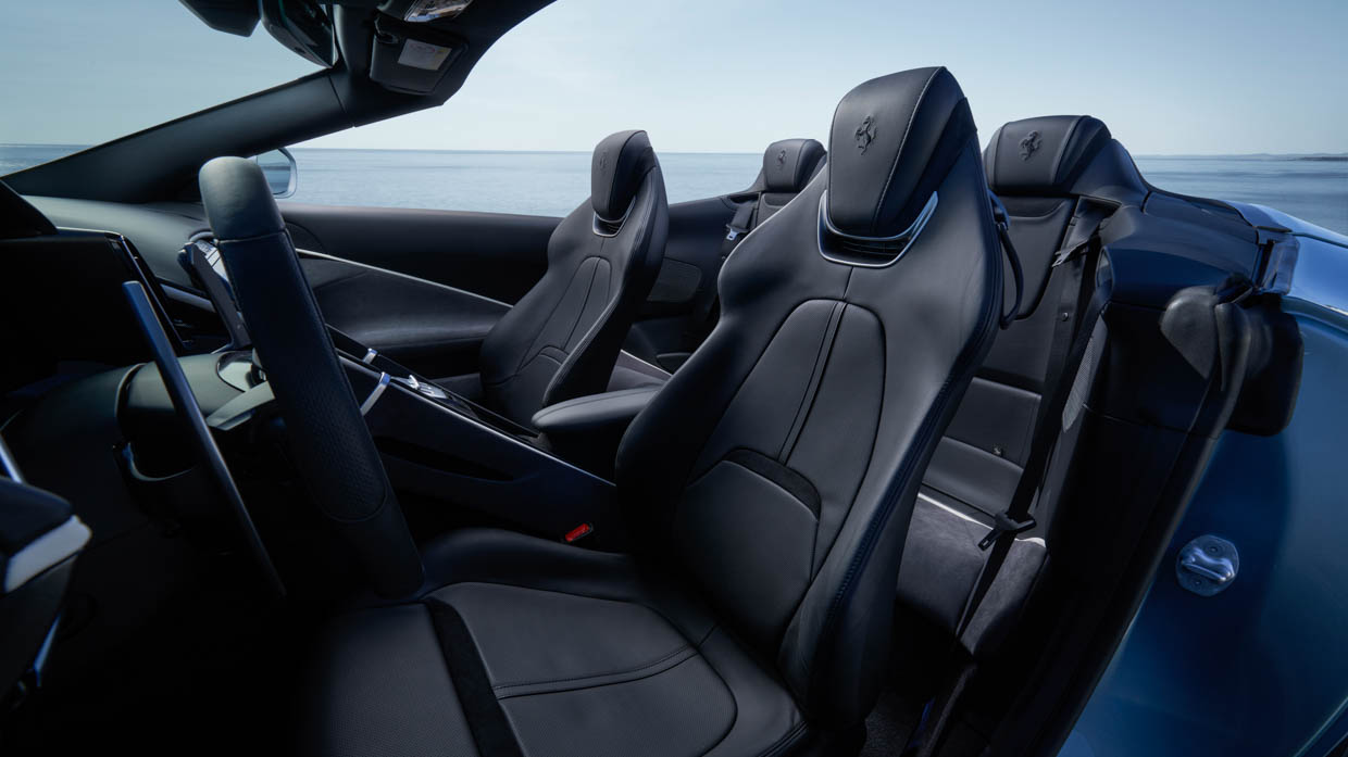 2023 Ferrari Roma Spider interior seat layout