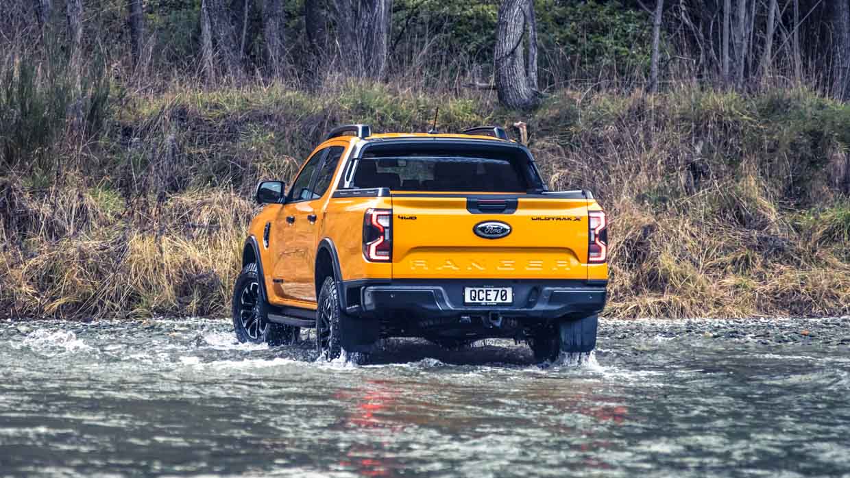 Ford Ranger Wildtrak X 2023 rear 3/4 water