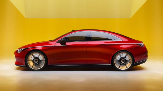 Mercedes-Benz Concept CLA Class 2024 red side profile