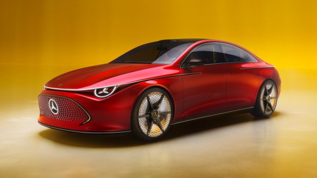 Mercedes-Benz Concept CLA Class 2024 red front three quarter