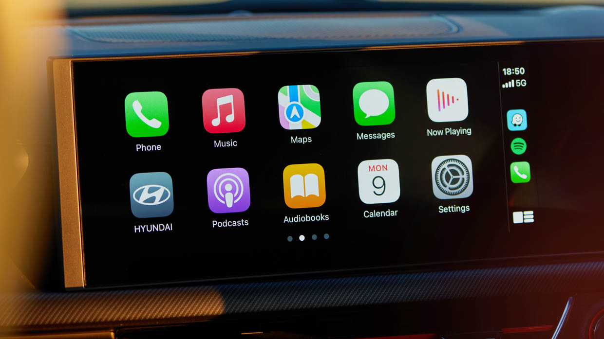 2024 Hyundai Sonata N-Line touchscreen with Apple CarPlay integration