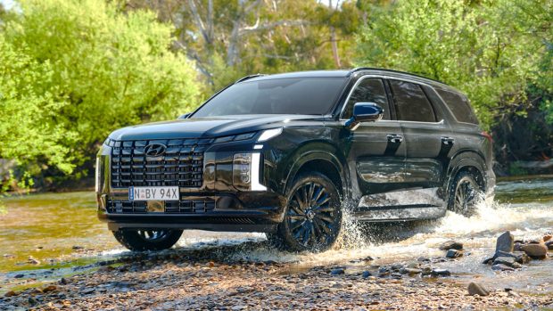 2024 Hyundai Palisade Calligraphy Murky Ink entrance 3/4 water