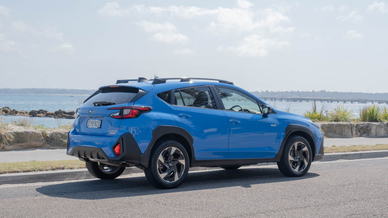 2023 Subaru Crosstrek Hybrid S blue at Kurnell beach