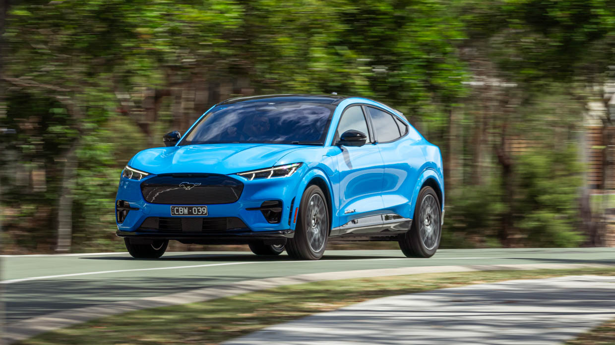 Ford Mustang Mach-E GT 2023 front far driving