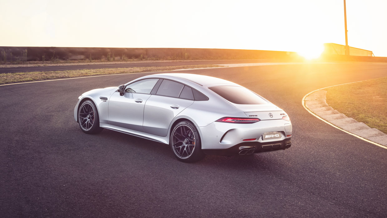 Mercedes-AMG GT 63 S E Performance 2023 rear sunset