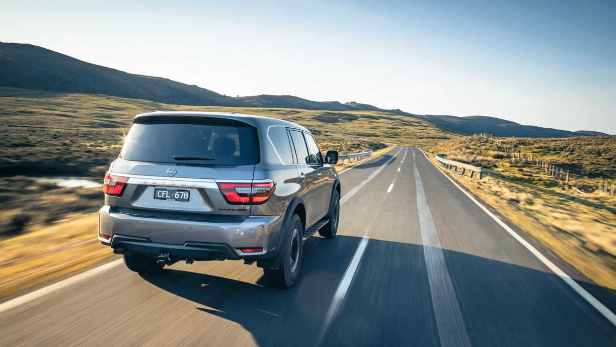 Nissan Patrol Warrior 2024 rear open road