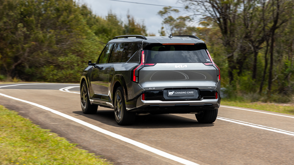 Kia EV9 GT-Line 2024 driving rear