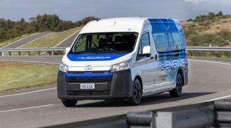 Toyota debuts hydrogen-fuelled internal combustion Hiace with a Land Cruiser heart