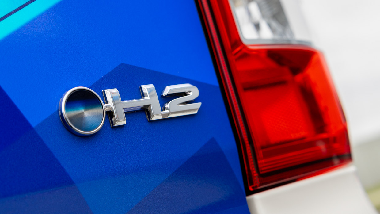 Toyota Hiace hydrogen prototype 2023 badge