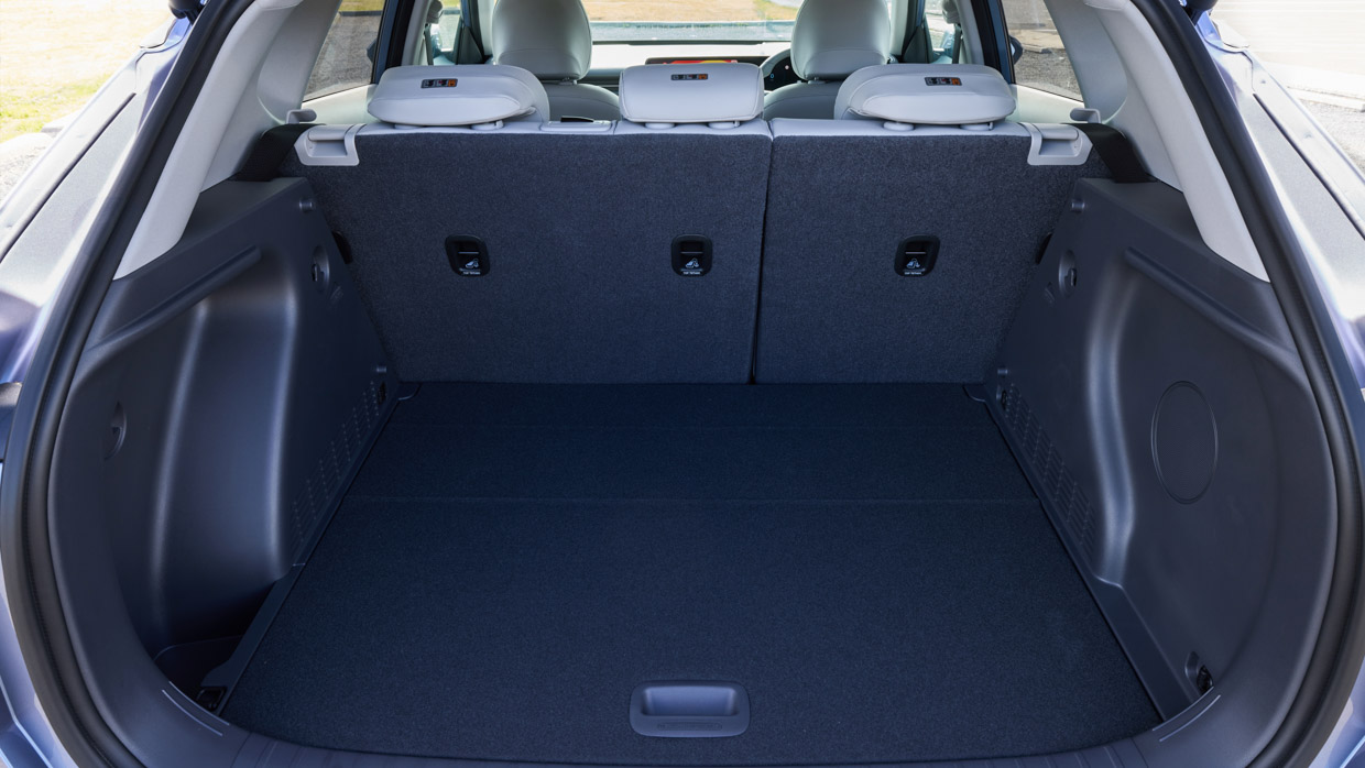 Hyundai Kona Electric Premium 2024 interior boot seats up