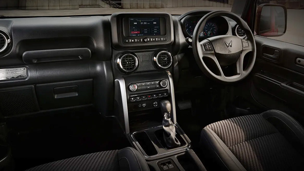 Mahindra Thar prototype 2024 interior