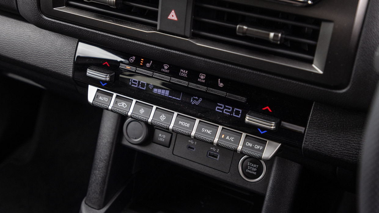 Mitsubishi Triton prototype 2024 buttons 2