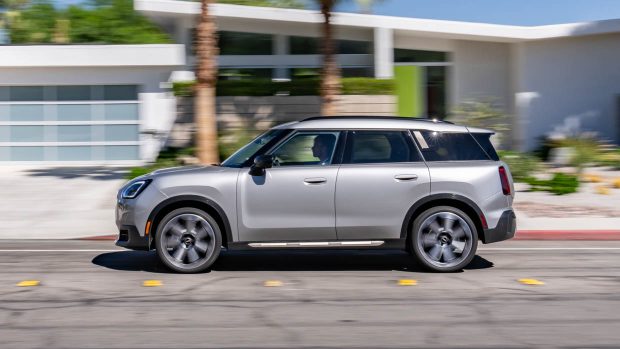 2024 Mini Countryman side angle driving on road 2