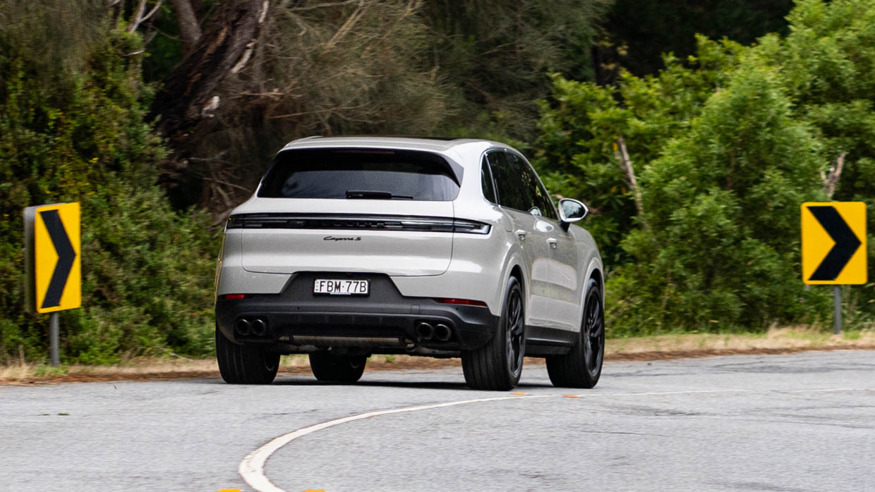 Porsche Cayenne S 2024 driving rear 3