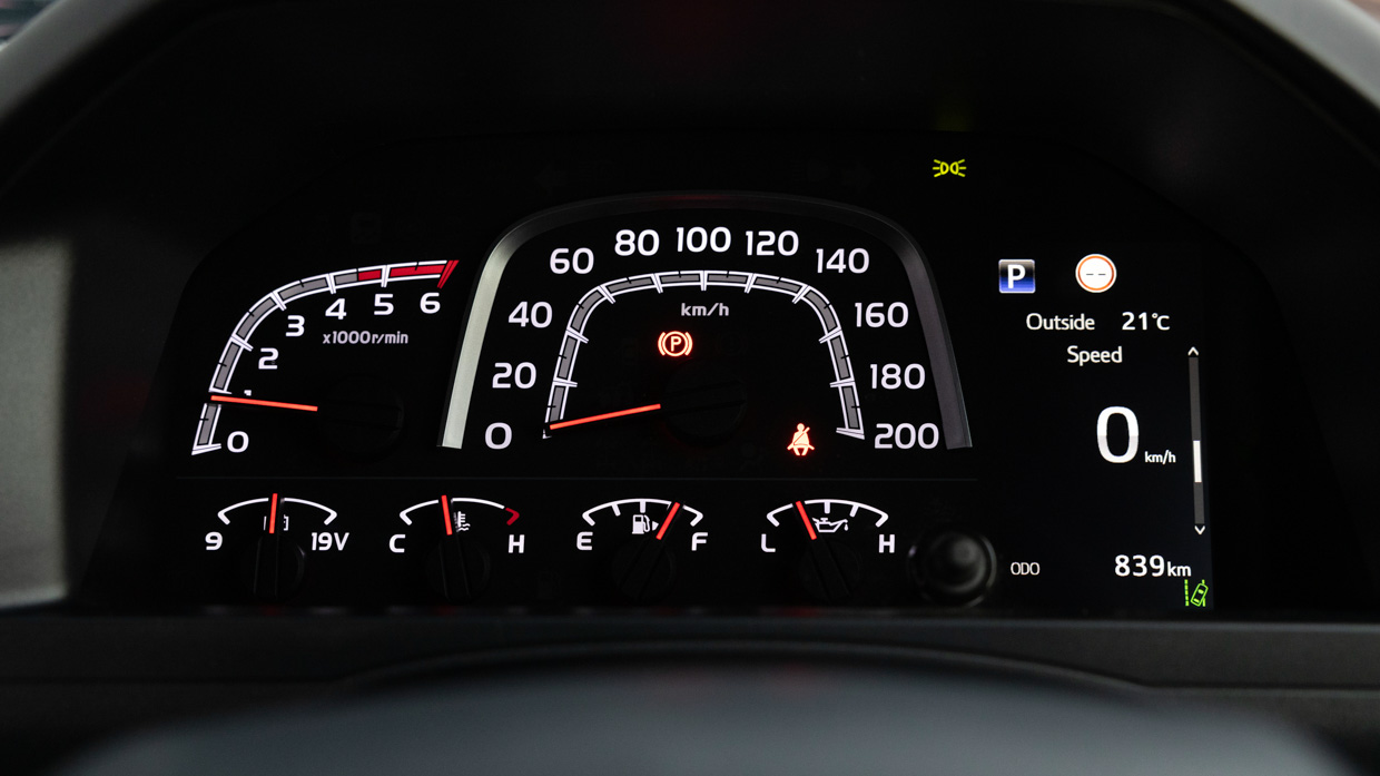 Toyota 70 Series Land Cruiser GXL 2024 interior gauges