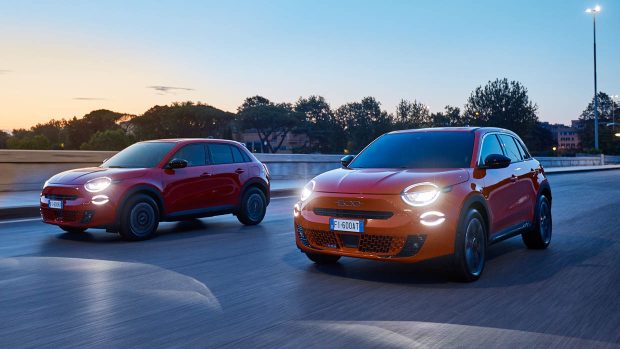 2024 Fiat 600e dusk utilizing shot