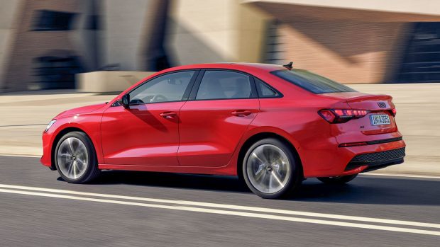 Audi A3 2024 sedan progressive red exterior