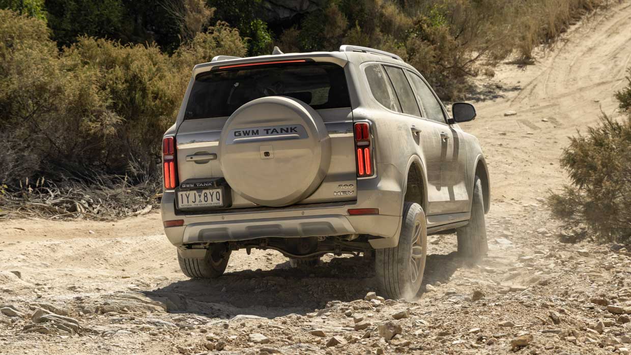 GWM Tank 500 Ultra Hybrid 2024 utilizing off avenue rear 2