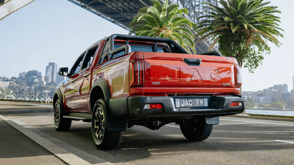 2024 JAC Motors T9 ute by Sydney Harbour rear end shot