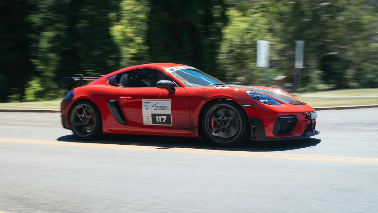 Porsche Cayman GT4 RS 2024 driving front