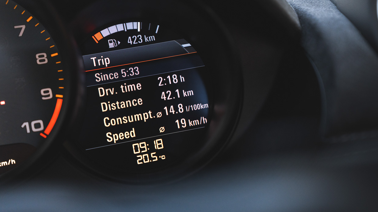 Porsche Cayman GT4 RS 2024 readout