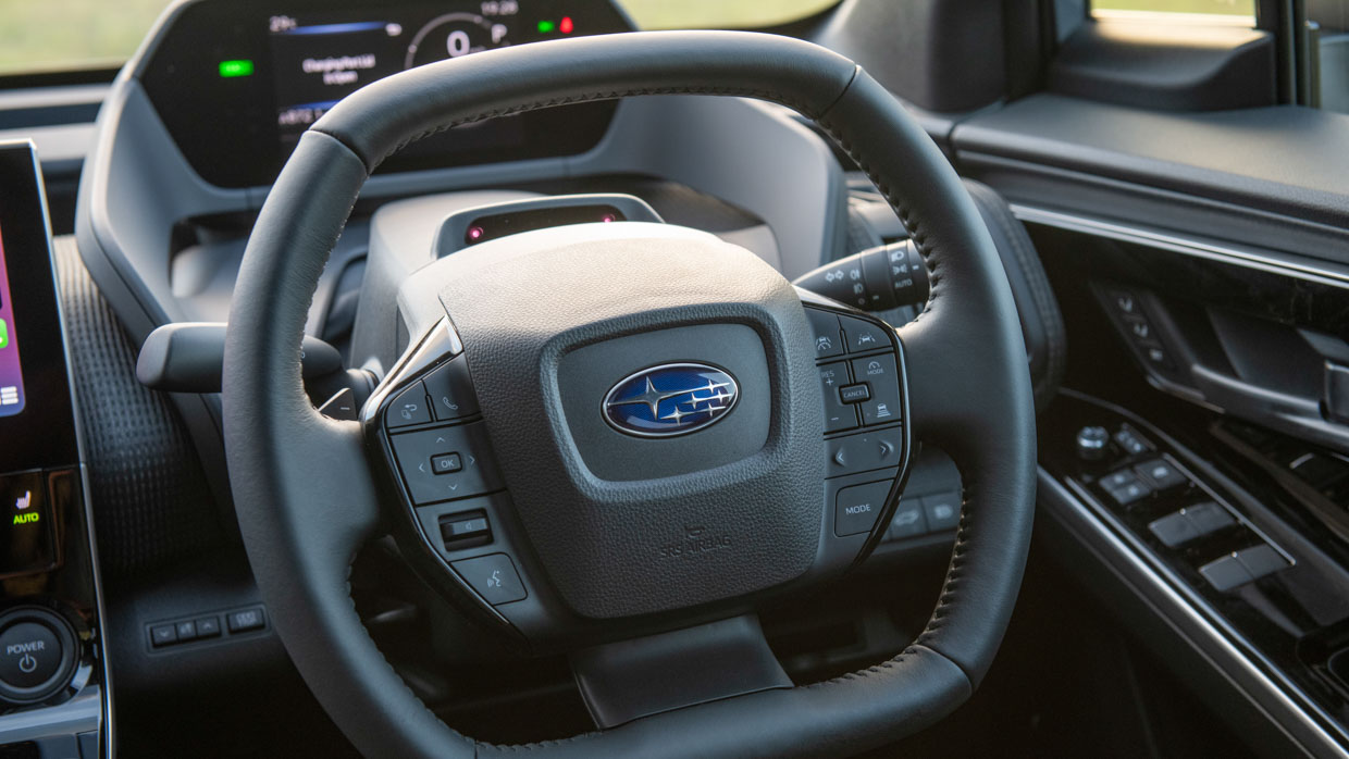 Subaru Solterra 2024 interior steering wheel
