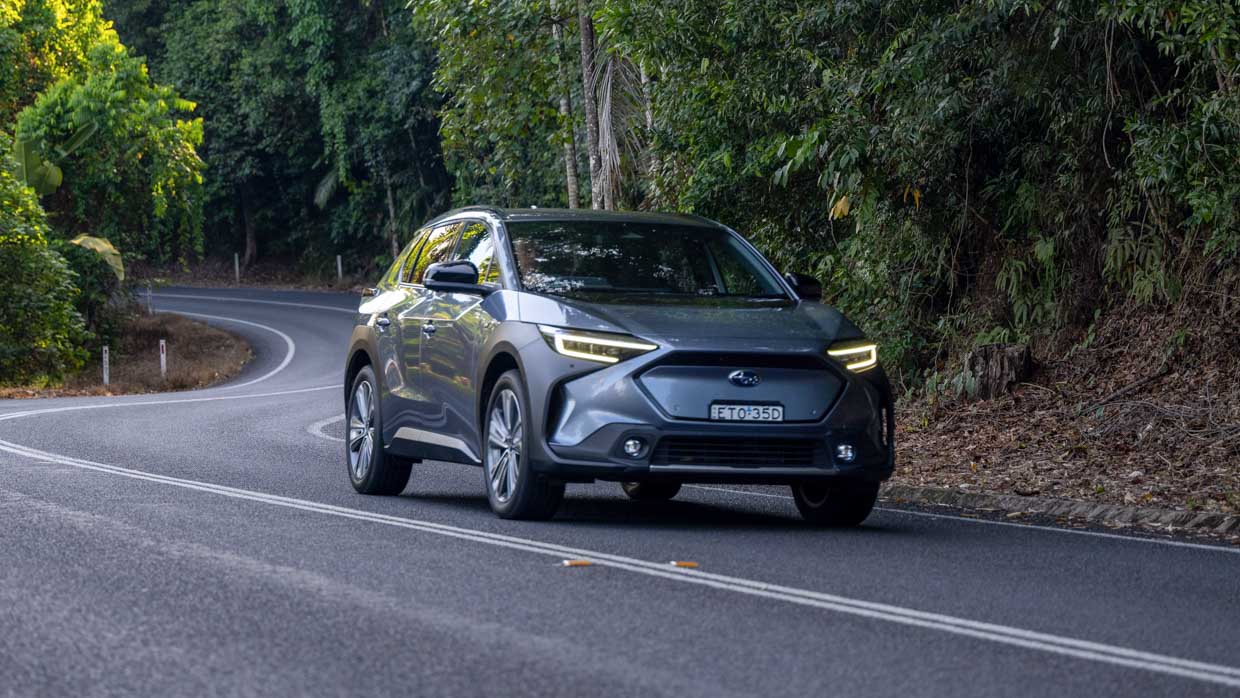 Subaru Solterra 2024 driving hills