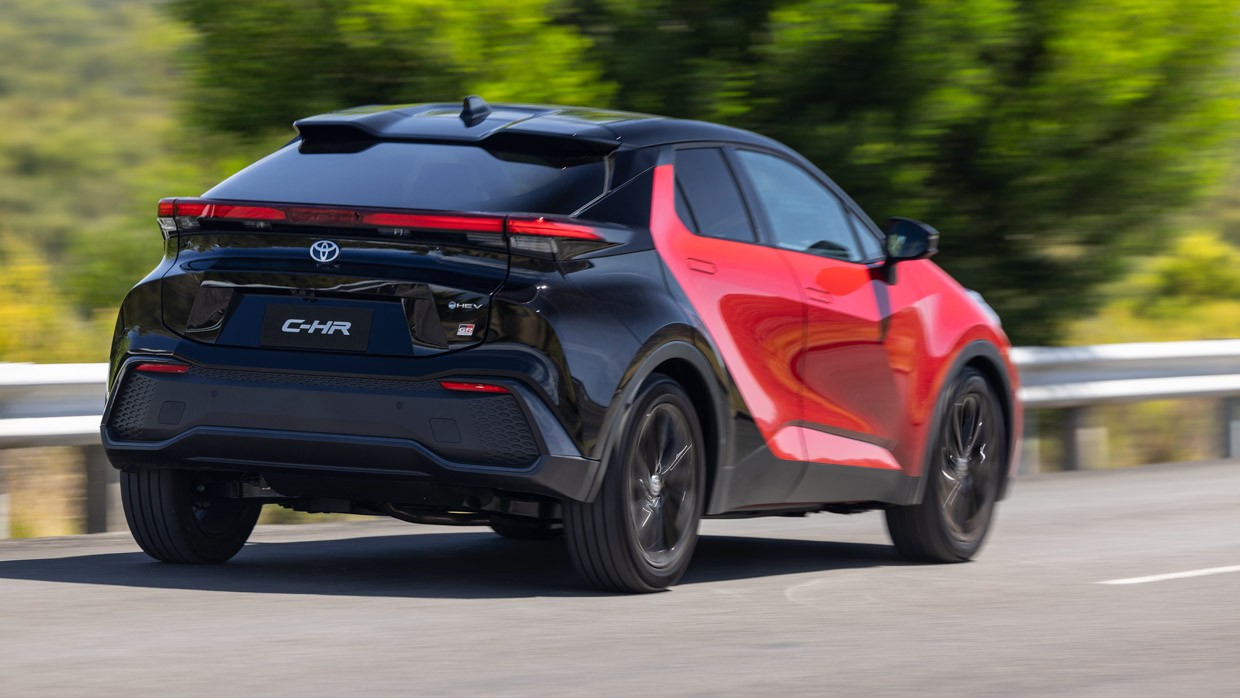 Toyota C-HR 2024 GR Sport driving rear 2