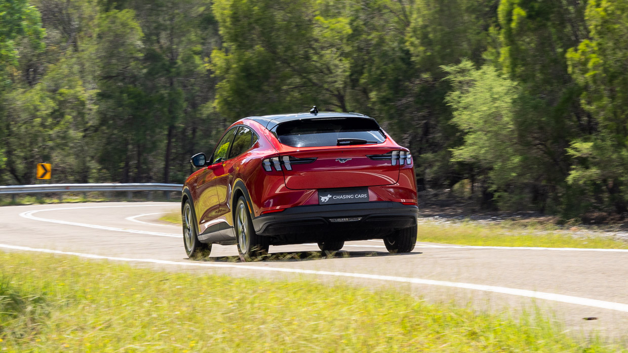 Ford Mustang Mach-E Select 2024 driving rear 2