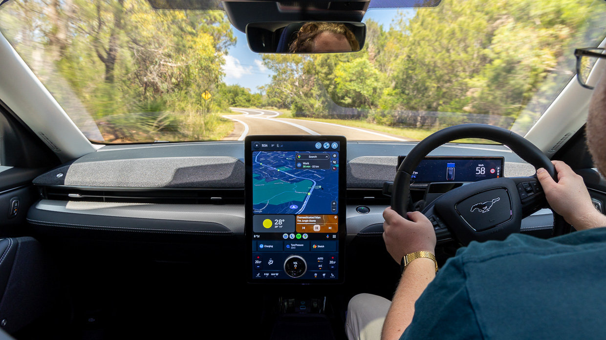 Ford Mustang Mach-E Select 2024 driving interior 2