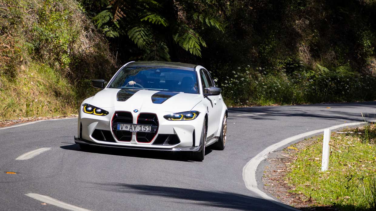 BMW M3 CS 2024 driving front close 2