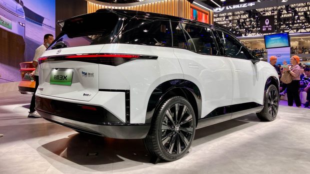 2024 Toyota BZ3X model point out on the Beijing Motor Unusual