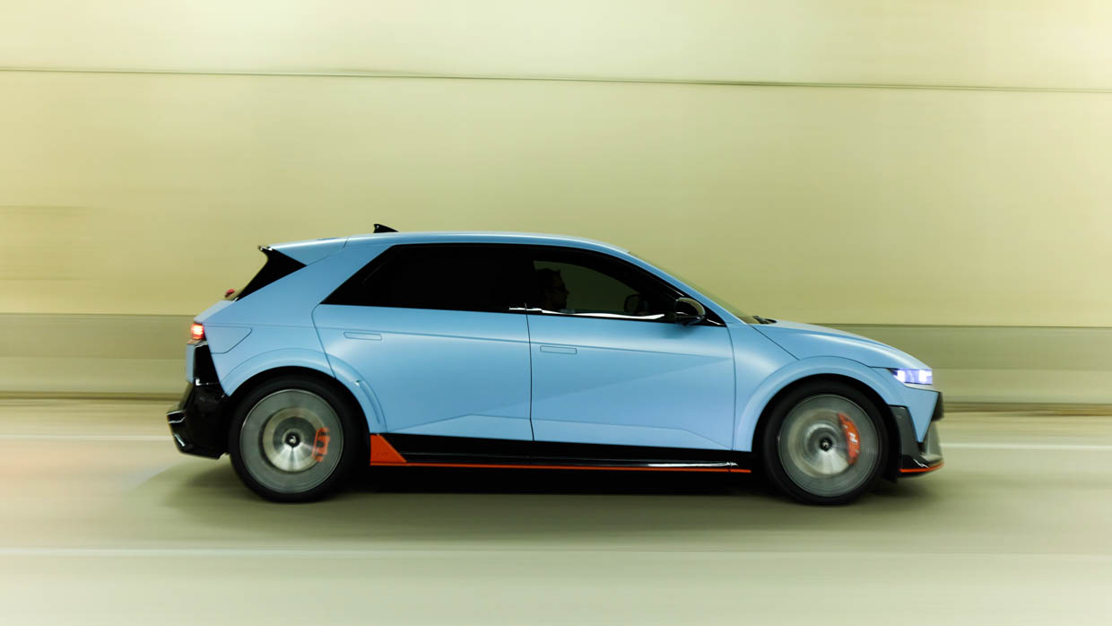 2024 Hyundai Ioniq 5 N side angle tunnel run