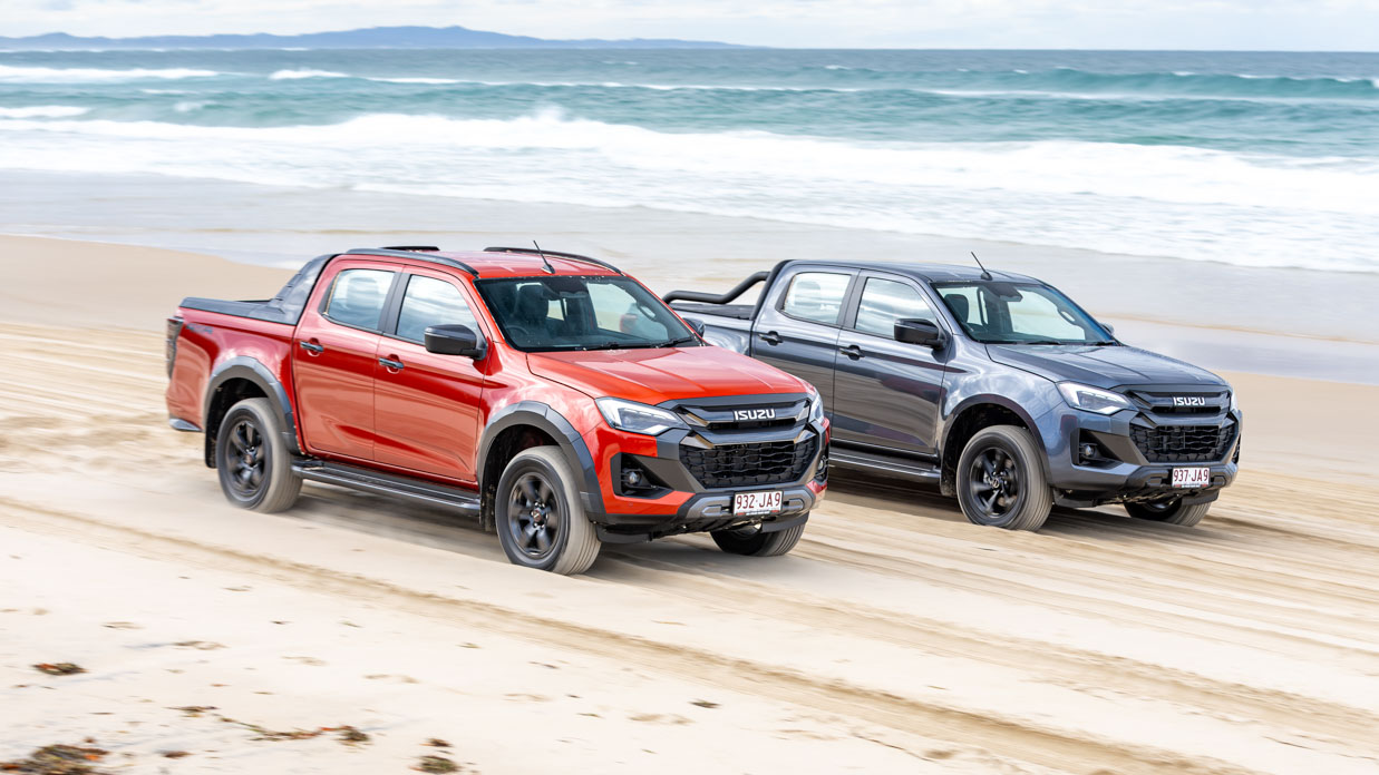 Isuzu D-Max 2024 X-Terrain and X-Rider on beach