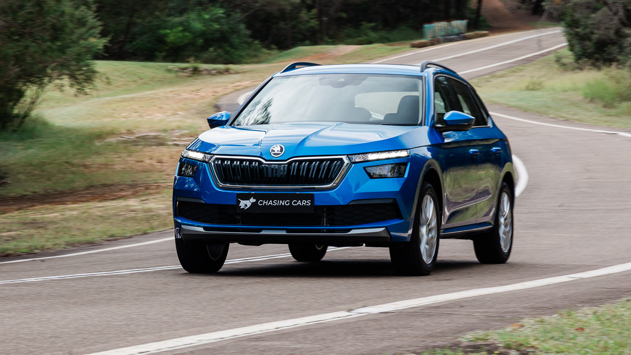 Skoda Kamiq 85TSI Runout 2024 driving front 4